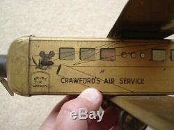 Rare C1920s Vintage Crawford's Air Service Pride Of London Aircraft Biscuit Tin