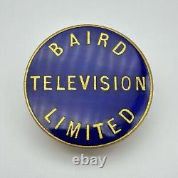 Rare C1930 Baird Television Limited Advertising Promotion Vintage Enamel Badge