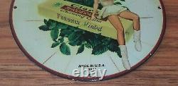 Rare Clark's Minted chewing gum Vintage porcelain enamel sign 1940s