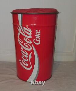 Rare Coca-cola Stool Storage Container Bin Coca Cola Advertising Vintage Retro