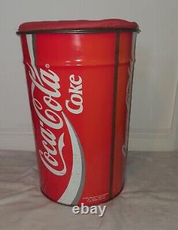 Rare Coca-cola Stool Storage Container Bin Coca Cola Advertising Vintage Retro