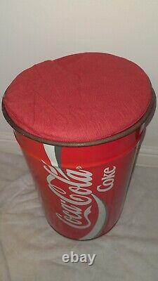 Rare Coca-cola Stool Storage Container Bin Coca Cola Advertising Vintage Retro