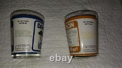 Rare! Dannon Lowfat Yogurt Vintage Advertising Drinking Glasses
