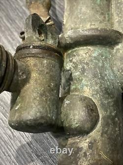 Rare Early Vintage Brass Oil / Water Pump Tap. Petrol Garage Petrolania Can