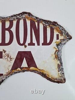 Rare Genuine Original Enamel Sign Brooke Bond Tea Antique Double Sided