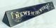Rare Genuine Vintage NEWS OF THE WORLD Heavy 3-sided Tin Plate Sign 41cm×5cm×5cm