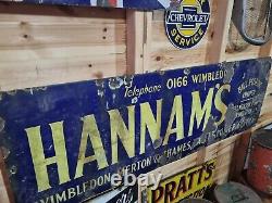 Rare Hannam's Wimbledon enamel sign. Vintage advertising