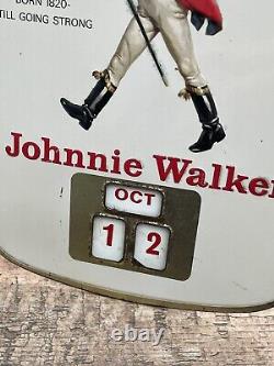 Rare Johnnie Walker Vintage Advertising Bar, Club, Pub Mechanical Calendar