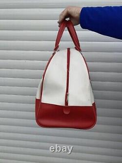 Rare Large 70s Vintage White CRAWFORDS Biscuits Advertising Holdall Weekend Bag