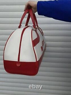 Rare Large 70s Vintage White CRAWFORDS Biscuits Advertising Holdall Weekend Bag