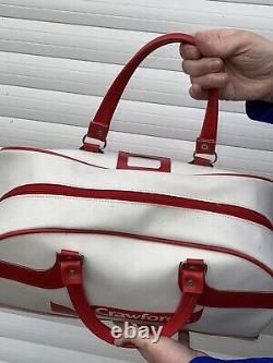 Rare Large 70s Vintage White CRAWFORDS Biscuits Advertising Holdall Weekend Bag