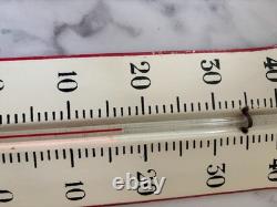 Rare Large French Vintage Enamel thermometer advertisment