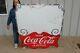 Rare Large Vintage 1950's Coca Cola Soda Pop 2 Sided 53 Porcelain Metal Sign