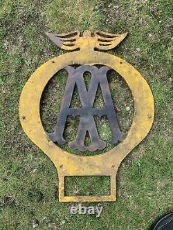 Rare Large Vintage AA automobile Association Sentry Phone Box Sign Old Telephone