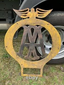 Rare Large Vintage AA automobile Association Sentry Phone Box Sign Old Telephone