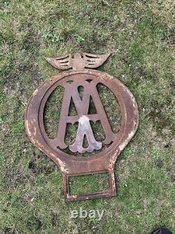 Rare Large Vintage AA automobile Association Sentry Phone Box Sign Old Telephone