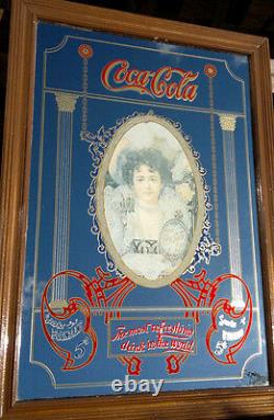 Rare Large Vintage Coca Cola Advertising Pub Mirror 36 by 26