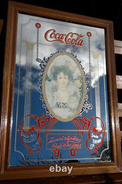 Rare Large Vintage Coca Cola Advertising Pub Mirror 36 by 26