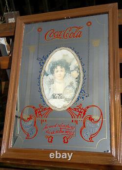 Rare Large Vintage Coca Cola Advertising Pub Mirror 36 by 26