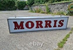 Rare MORRIS Dealership Lightbox Automobilia Garage Vintage Advertising Sign