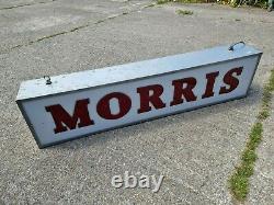 Rare MORRIS Dealership Lightbox Automobilia Garage Vintage Advertising Sign