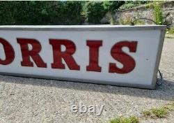 Rare MORRIS Dealership Lightbox Automobilia Garage Vintage Advertising Sign