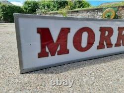 Rare MORRIS Dealership Lightbox Automobilia Garage Vintage Advertising Sign