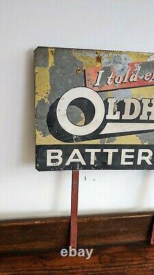 Rare'Oldham Batteries' Vintage Advertising Sign
