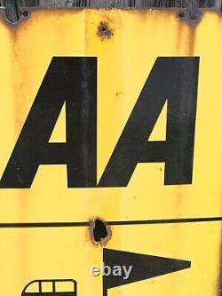 Rare Original Enamel Double Sided AA Sign