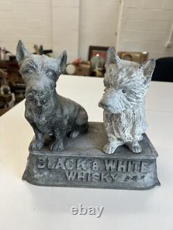 Rare Original Vintage Buchanans Black & White Whisky Advertising Metal Figure
