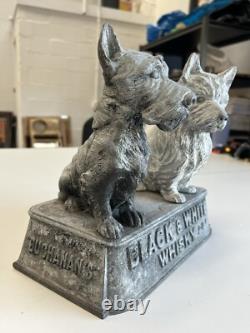 Rare Original Vintage Buchanans Black & White Whisky Advertising Metal Figure
