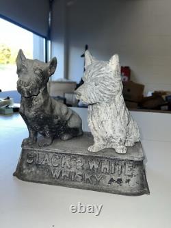 Rare Original Vintage Buchanans Black & White Whisky Advertising Metal Figure