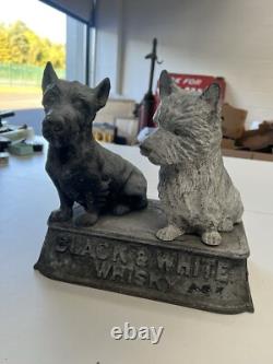 Rare Original Vintage Buchanans Black & White Whisky Advertising Metal Figure