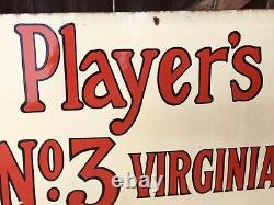 Rare Original Vintage Enamel Players Sign