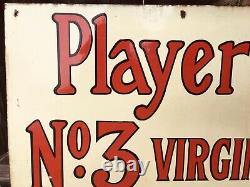 Rare Original Vintage Enamel Players Sign