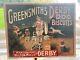 Rare Original Vintage Greensmiths Derby Dog Biscuit Advertising Sign Allen & Son