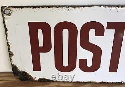 Rare, Original, Vintage,'Post &Chronicle' Enamel Advertising Sign