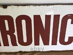 Rare, Original, Vintage,'Post &Chronicle' Enamel Advertising Sign