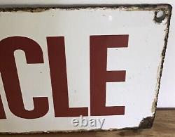Rare, Original, Vintage,'Post &Chronicle' Enamel Advertising Sign