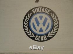Rare Orignai Vintage VW CLUB of America Sign Volkswagen Deet Eichel