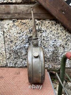 Rare Petrol Oil hand pump oil can veteran car motorcycle vintage brass tin