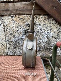 Rare Petrol Oil hand pump oil can veteran car motorcycle vintage brass tin