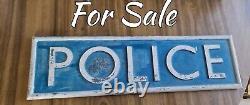 Rare Police Sign Not Enamel Original Old Rare Vintage Antique Advertising