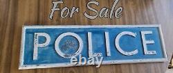 Rare Police Sign Not Enamel Original Old Rare Vintage Antique Advertising