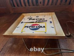 Rare Say Pepsi Please Coca Cola Vintage Light Up Clock advertising memorabilia
