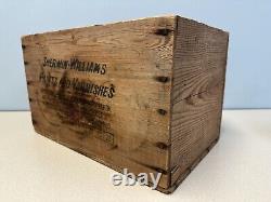 Rare Sherwin Williams Cover The Earth Antique Wooden Crate, Vintage Advertising