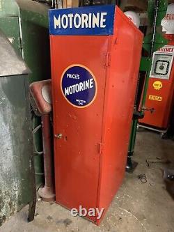 Rare Single Vintage Motorine Oil Cabinet Petrol Automobilia Old Garage Mancave