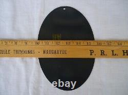 Rare Steiff sign, vintage, Knopf Im Ohr, oval, small, enamel, advertising, plaque