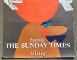 Rare Sunday Times Poster by Patrick Tilley Vintage 1960s Poster