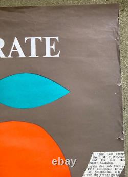 Rare Sunday Times Poster by Patrick Tilley Vintage 1960s Poster